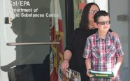 Maggie Compton and son Ryan, a leukemia survivor, deliver petition to DTSC demanding it keep SSFL cleanup promises
